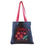 Flat Denim Tote, with Poly Handles & Nylon Liner