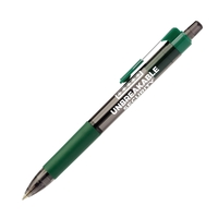 Click-action plastic pens with translucent barrel and pocket clip.... from...