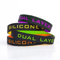 Dual layered silicone wristbands... from ASI 62088 IDProductsource