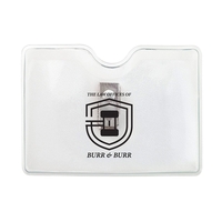 Horizontal top load vinyl badge holder with 2 hole clip.... from ASI 62088...