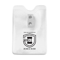 2.63" x 3.92" clear vinyl vertical badge holder with two-hole clip... from...