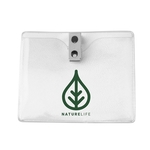 Horizontal Clear Vinyl Badge Holder (1 Color Imprint)