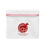 Horizontal Resealable Badge Holder (1 Color Imprint)