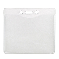 Horizontal Clear Vinyl Badge Holder (1 Color Imprint)