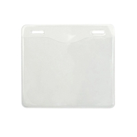 3.90" x 4.30" clear vinyl horizontal badge holder with slot and... from ASI...