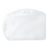 Multi-Directional Clear Vinyl Badge Holder (1 Color Imprint)