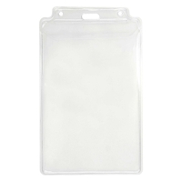 3.90" x 7.80" clear vinyl vertical badge holder with tuck in... from ASI...