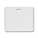 Horizontal Clear Vinyl Badge Holder (1 Color Imprint)
