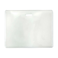 3.92" x 2.91" frosted vinyl horizontal badge holder for proximity cards......
