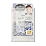 Vertical Rigid Two-Card Holder (1 Color Imprint)