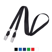 Double-ended 3/8" thick braided polyester lanyard with bulldog clips. Sold...
