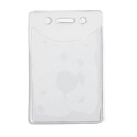 4.03" x 2.65" clear vinyl vertical badge holder with two pockets,... from ASI...