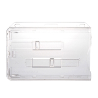Horizontal Rigid Card Holder (1 Color Imprint)