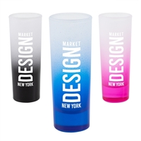 1.5" x 4" 2-ounce cordial shooter glass with frosted design and... from ASI...