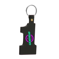 1-Shaped Soft Plastic Key Tag (2 Color Imprint)