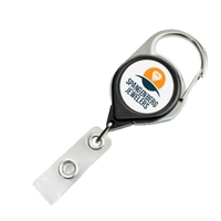 Custom Carabiner Badge Reel with Strap and Clip