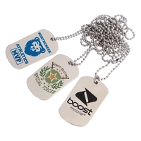 Durable stainless steel dog tag, photo etched with soft enamel.... from ASI...