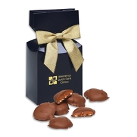 Caramel Pecan Clusters in Navy Gift Box
