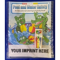 Pool and Water Safety coloring book fun pack with unimprinted crayons.......