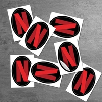 Oval shaped sticker made of white BOPP material, which is non-toxic,... from...