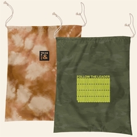 Drawstring laundry bag made of 1000d RPET material that measures 24"... from...