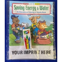 COLORING SET: Saving Energy and Water coloring/activity book fun pack with......