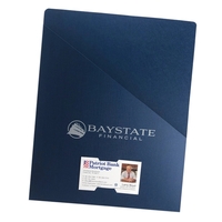 Foil Stamped Angled Pocket Page Folder Group D Linen 9" x... from ASI 32050...