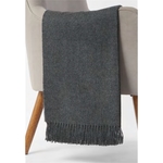 Dar Grey 100% Cashmere Blanket, 50" x 60" Throw