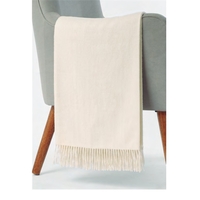 Ivory Peruvian Alpaca Blend Oversize Throw Blanket