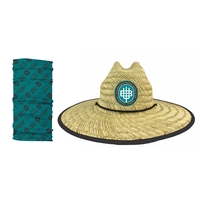 Straw Hat With Bontsu multifuncational headwear Gfit Set... from ASI 72657...