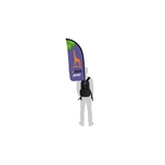 Backpack Mounted 20"x48" Double-Sided Blade Flag