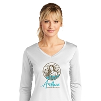 Spot Sub on Women's Long Sleeve Athletic Tee