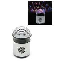 LED disco ball Bluetooth wireless speaker displays a colorful morphing LED......