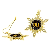 Die Cast Gold Snowflake Holiday Ornament (2-sided)