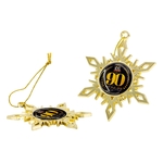 Die Cast Gold Snowflake Holiday Ornament (2-sided)