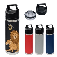 18 ounce double wall insulated stainless steel bottle with wide mouth,......