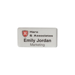 3" W x 1.5" H - Metal Name Badge