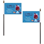 4" x 6" Double Sided Polyester Stick Flags