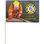16" x 24" Single Reverse Polyester Stick Flags