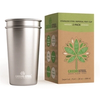 Pure 100% stainless steal Green Steel 20oz cup with polished finish.... from...