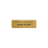 Full-color, digitally printed, metal name badges offer a long-lasting...