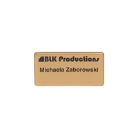 3" W x 1.5" H - PVC Name Badge