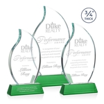 Croydon Flame Award on Newhaven Base - Green