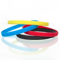 1/4" Rush Embossed Silicone Wristband