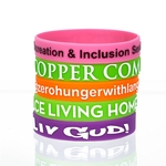 1/2" Rush Embossed Silicone Wristband with Imprint