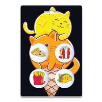 Set of four 1.25" round buttons with pin back on 3.875"... from ASI 62088...