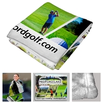 60" x 50" 300GSM polyester microfiber fleece blanket.... from ASI 62660...