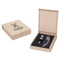 This 3-piece wine set includes a bottle stopper which fits snuggly... from...