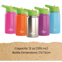 Kids double wall vacuum insulated stainless steel water bottle with coated......