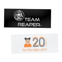 Rectangle-shaped water-resistant sticker. Individually cut, UV resistant,...